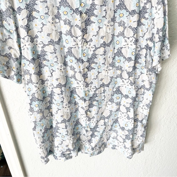Baird Mcnutt Linen Shirt Men's XL Murano Button Down Floral - Picture 4 of 8
